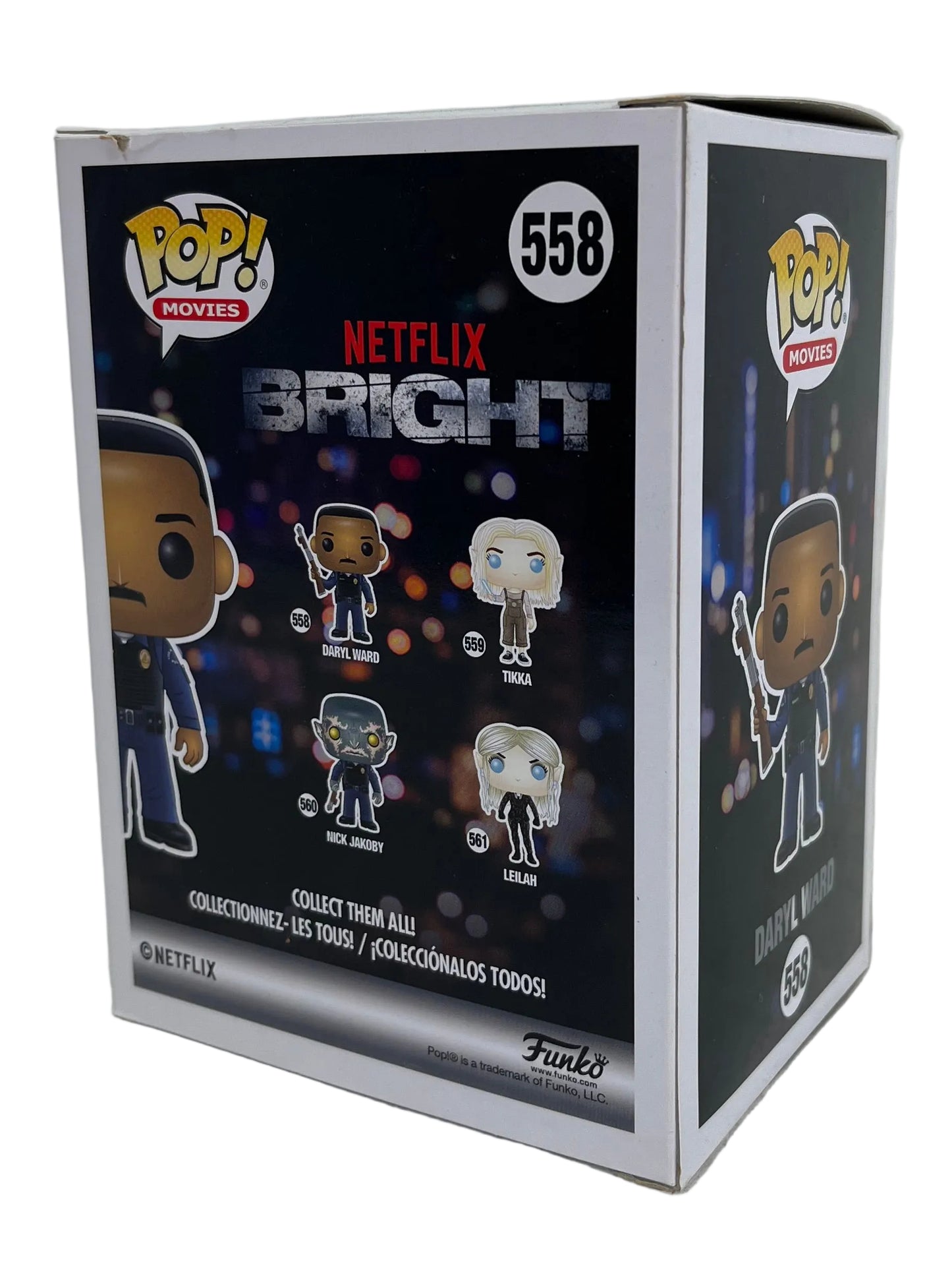 Funko POP! Movies Netflix Bright Daryl Ward 558 Tikka 559 Nick Jakoby 560 Figures (Pre-Loved)