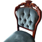 Set of 4 Vintage Dining Room Chairs Blue Upholstered (Pre-Loved)
