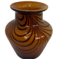 Vintage Style Striped Brown Glass Vase (Pre-Loved)