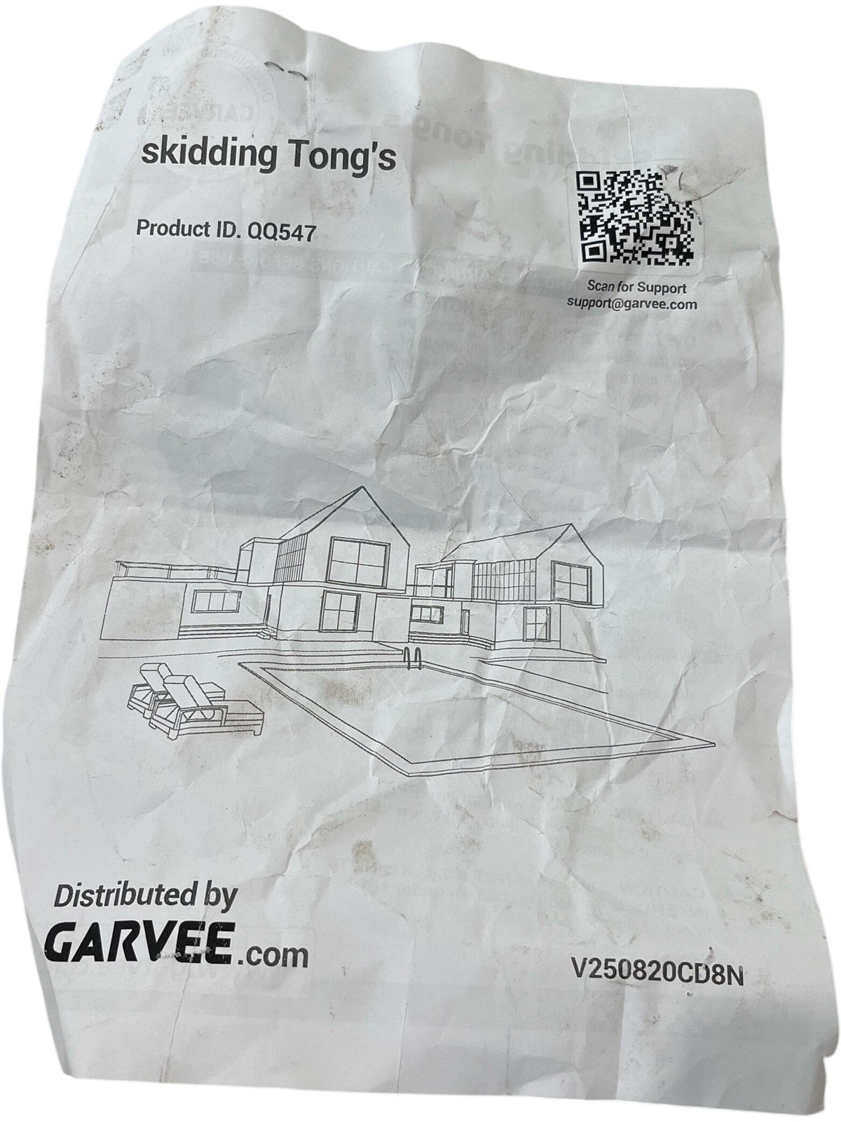 Garvee Skidding Tongs Red Heavy Duty QQ547 (Unused)