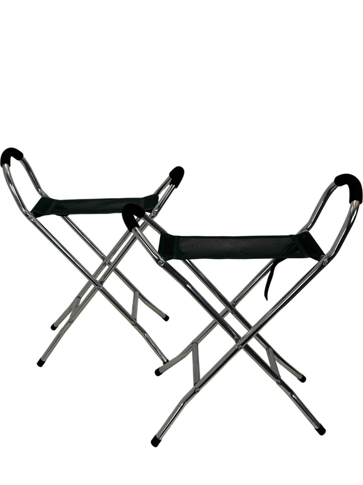 Pair of Folding Walking Stick Seat Stools (Pre-Loved)