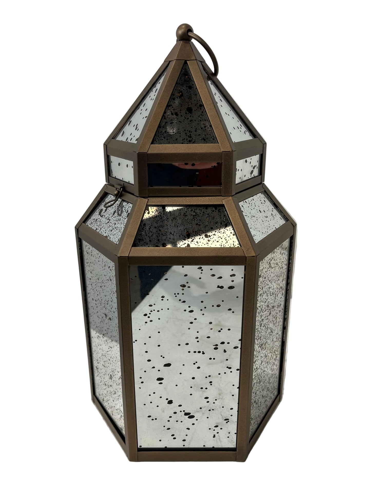 Home Stories Antique-Style Speckled Mercury Glass Lantern Set (Pre-Loved)