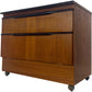 Vintage Teak Chest of Drawers on Casters Storage Mid-Century Modern (Pre-Loved)