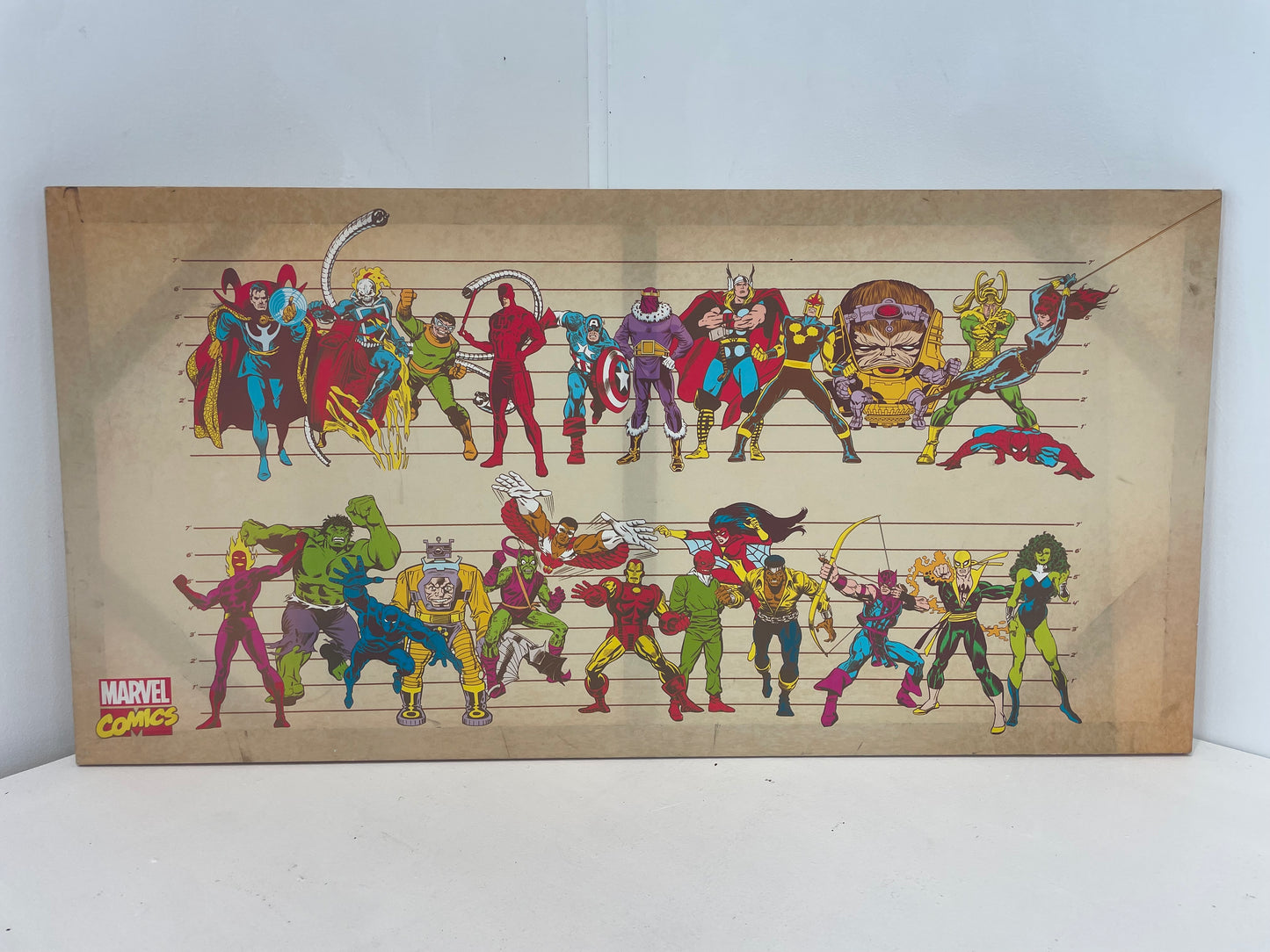 Marvel Comics Line Up Canvas (Pre-loved)