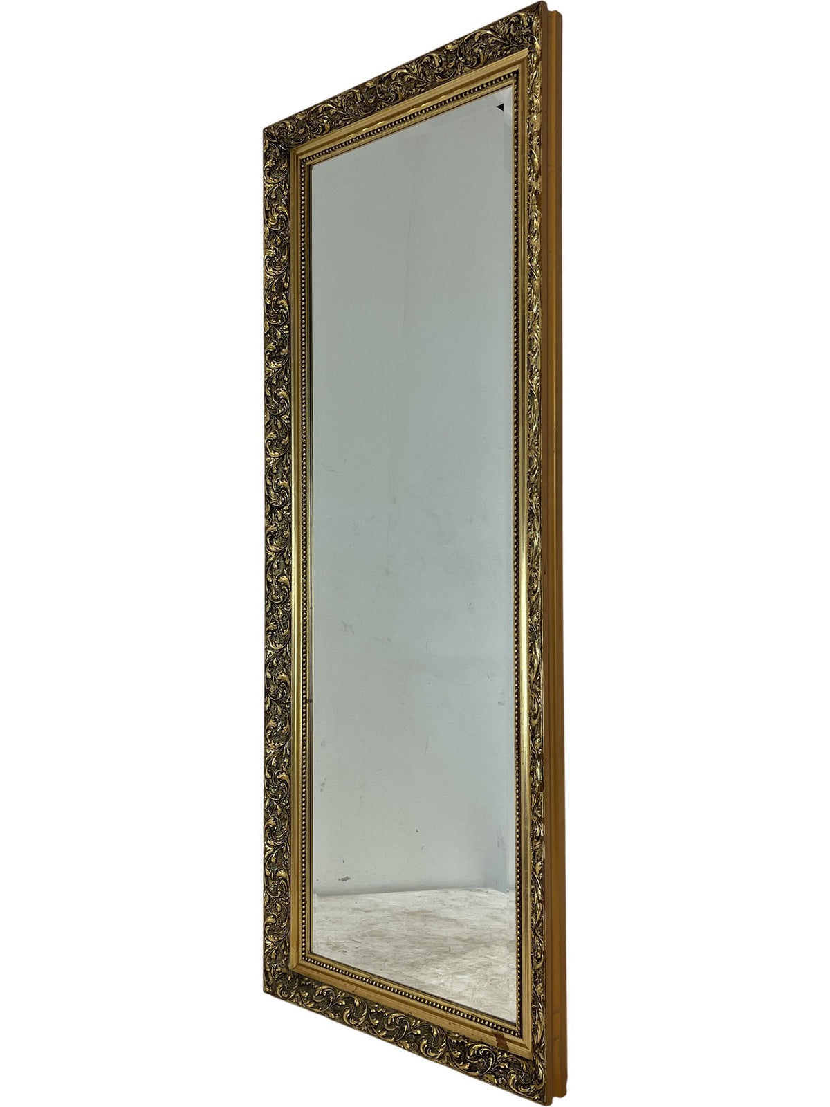 Vintage Ornate Wall Mirror Gold Framed Rectangular (Pre-Loved)