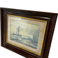 Pair Vintage Style Framed Maritime Coastal Sailing Boat Art Prints (Pre-Loved)