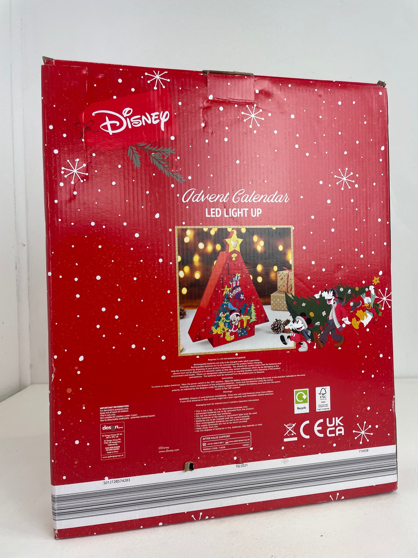 Disney Mickey LED Light Up Christmas Advent Calendar (Pre-loved)