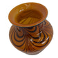 Vintage Style Striped Brown Glass Vase (Pre-Loved)