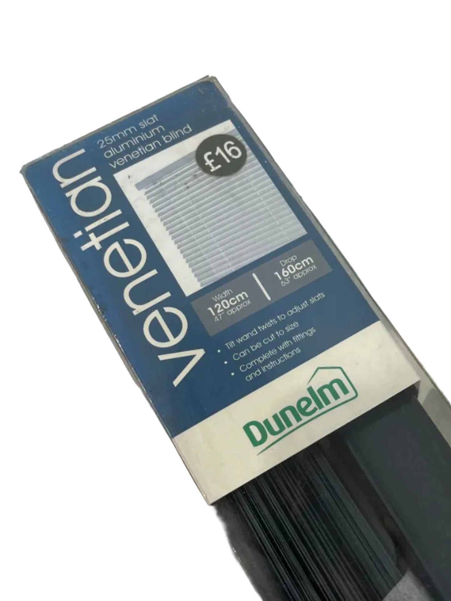Black Aluminium Venetian Blinds (New)