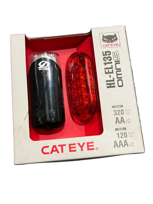 CatEye HL-EL135 And Omni 3 Bike Light Set (New)