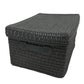 Dunelm Home Set Of 3 Grey Woven Storage Boxes (Pre-Loved)