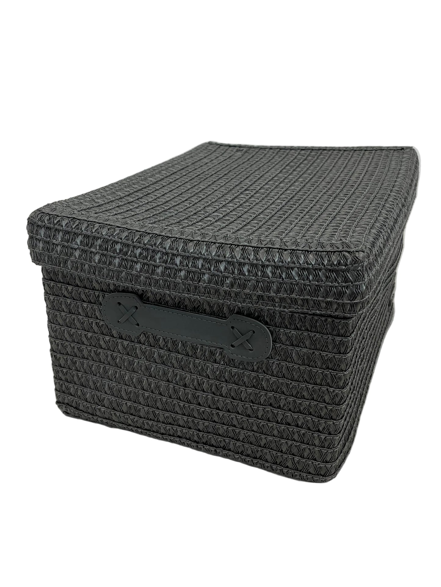Dunelm Home Set Of 3 Grey Woven Storage Boxes (Pre-Loved)