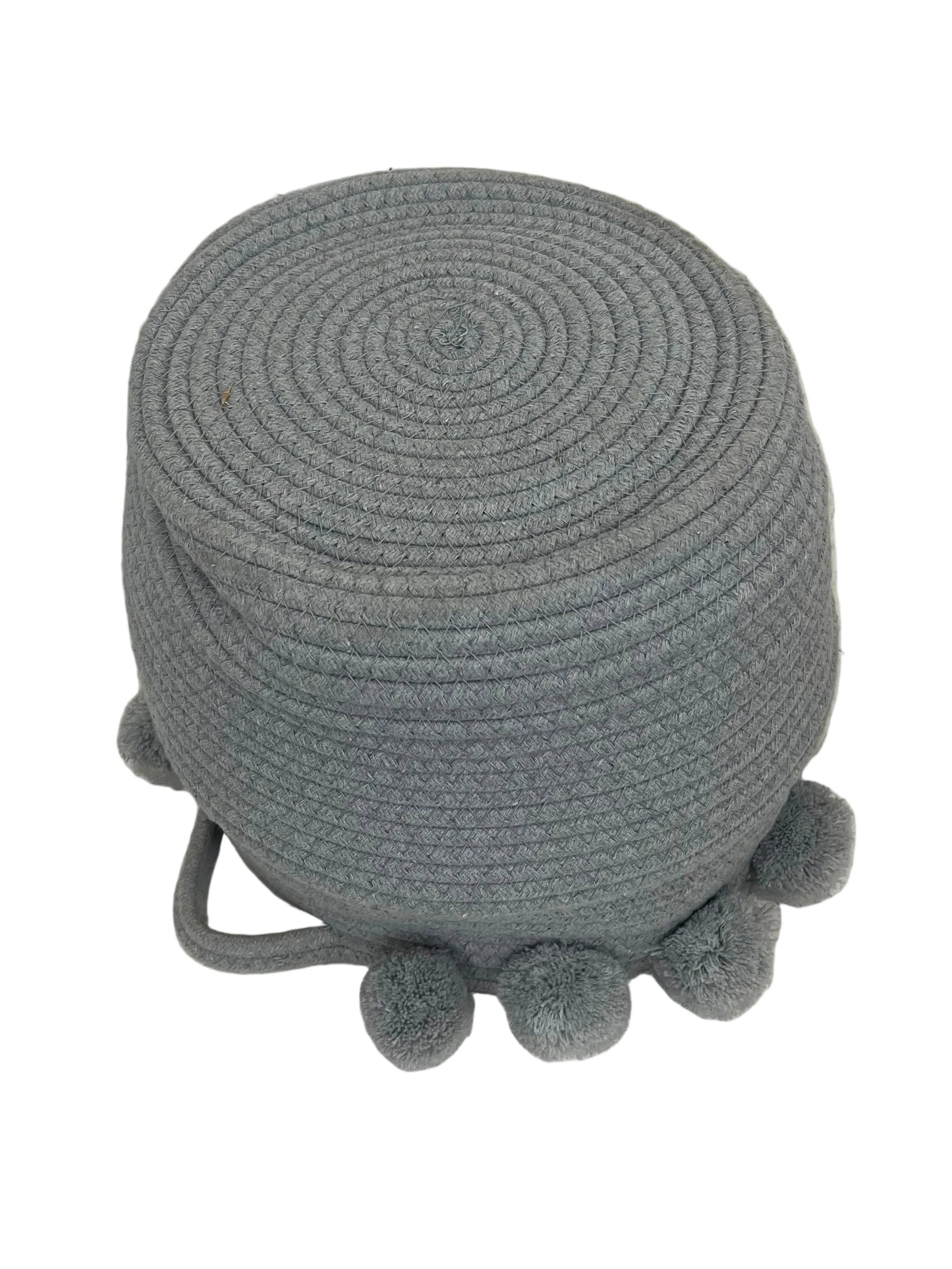 Light Grey Woven Fabric Storage Basket (Pre-Loved)