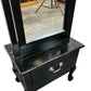 Black Cheval Standing Mirror with Storage Drawer (Pre-Loved)