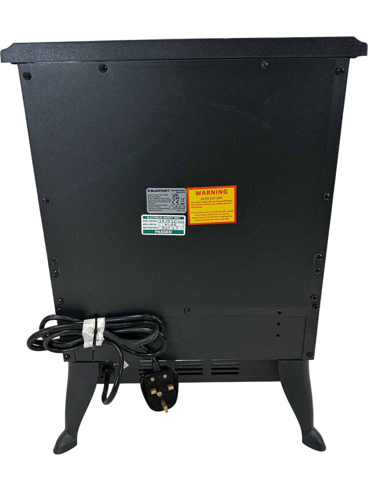 Blaupunkt 359793 1850W Log Effect Electric Stove Heater Black (Pre-Loved)