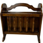Vintage Style Wooden Magazine Rack with Spindle Detail & Handle (Pre-Loved)