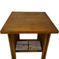 Wooden Side Table with Slatted Storage Base Brown Traditional Style (Pre-Loved)