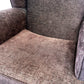 Vintage Style Brown Wingback Armchair High Back Wooden Legs (Pre-Loved)