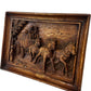Vintage Coach & Horses Relief Wall Plaque Rustic Carved Effect 31cm (Pre-Loved)