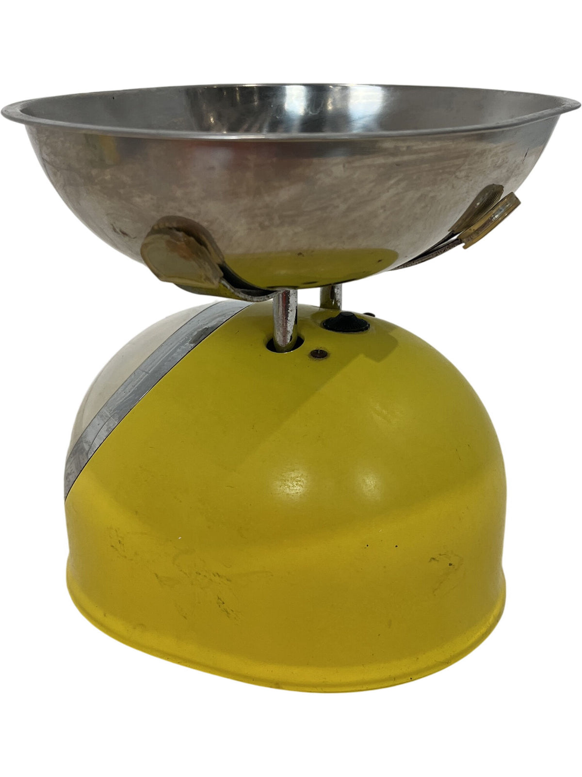 Vintage Retro Yellow Steel Mechanical Kitchen Scale 5kg Capacity (Pre-Loved)