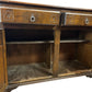 Dark Wood Sideboard with 2 Drawers 2 Door Cupboard Carved Detail (Pre-Loved)