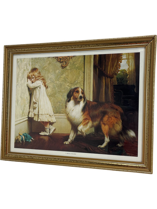 Vintage A Special Pleader Framed Art Print Antique Style (Pre-Loved)