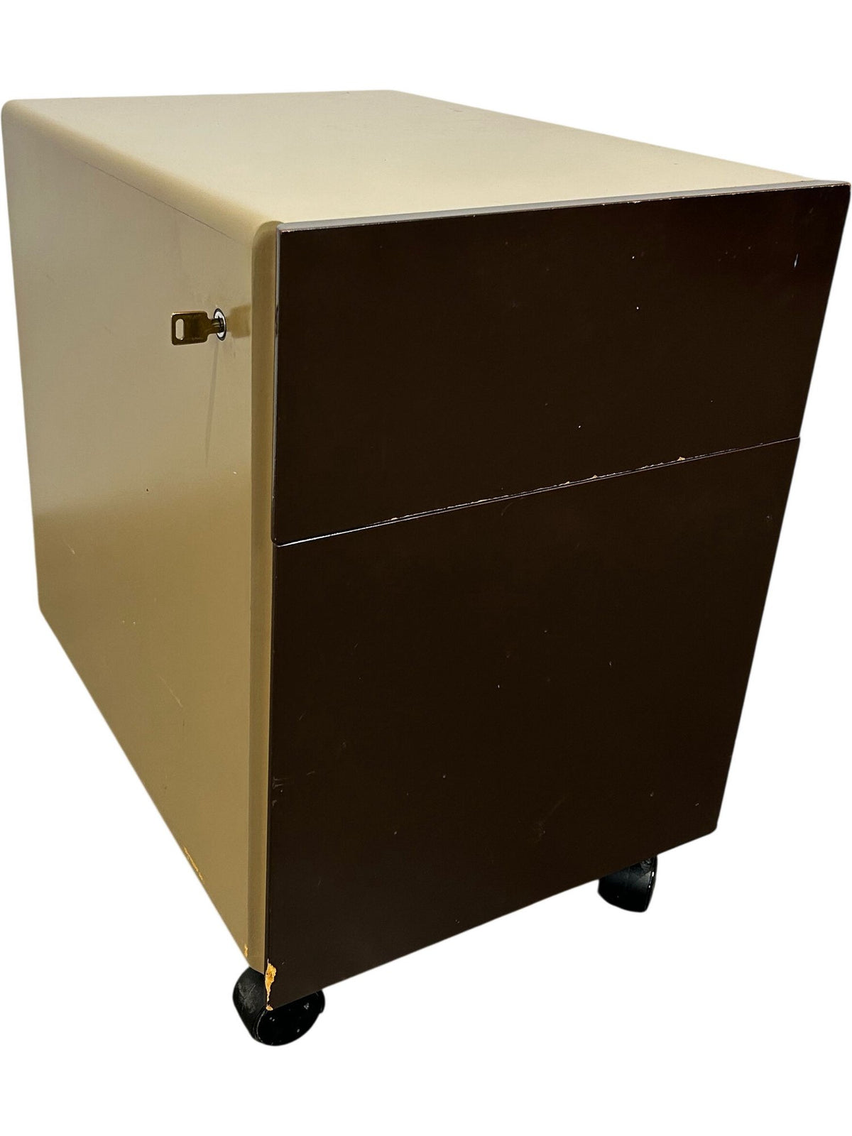 Metal 2 Drawer Mobile Filing Cabinet with Wheels (Pre-Loved)