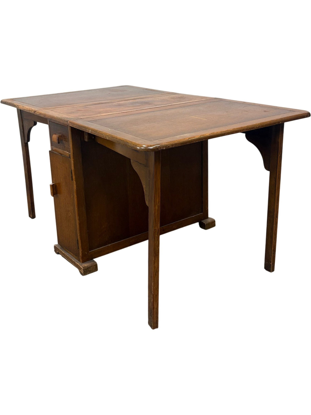Vintage Wooden Drop Leaf Dining Table with Storage (Pre-Loved)