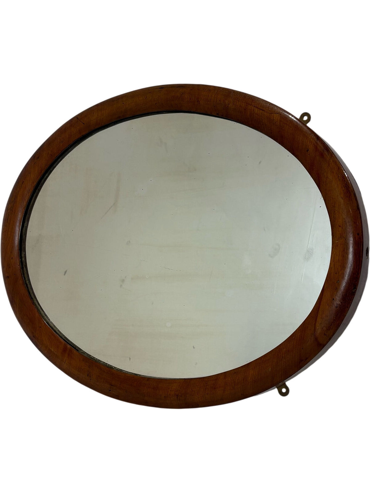 Vintage Wooden Oval Retro Mirror (Pre-Loved)