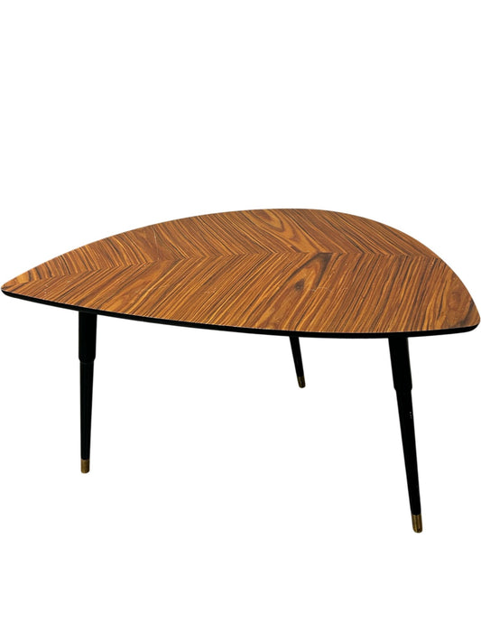 Retro Style Triangular Coffee Table Black Tapered Legs (Pre-Loved)