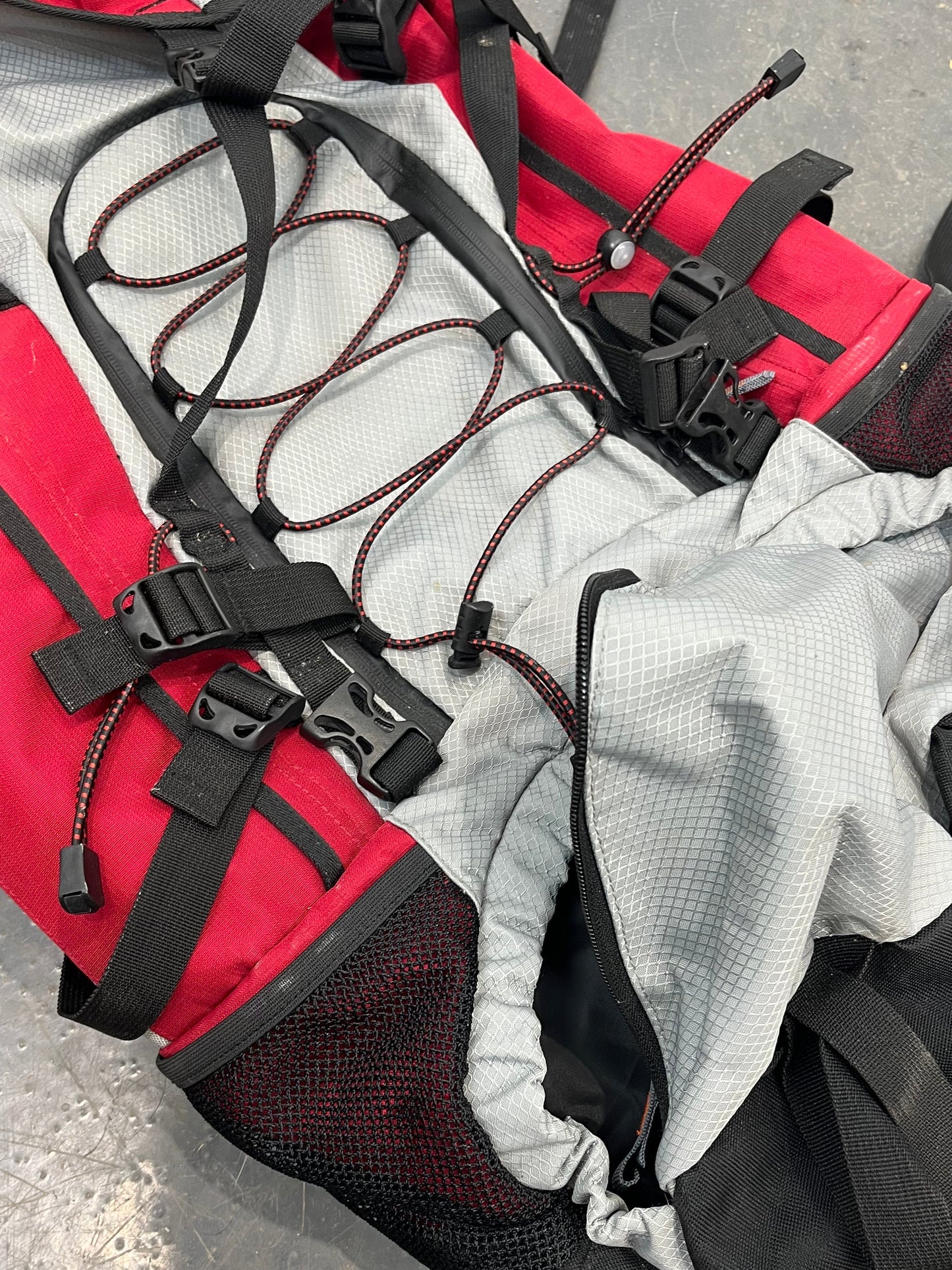 Red And Grey Hiking Backpack (Pre-Loved)