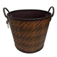 Brown Plastic Woven Storage Basket (Pre-Loved)