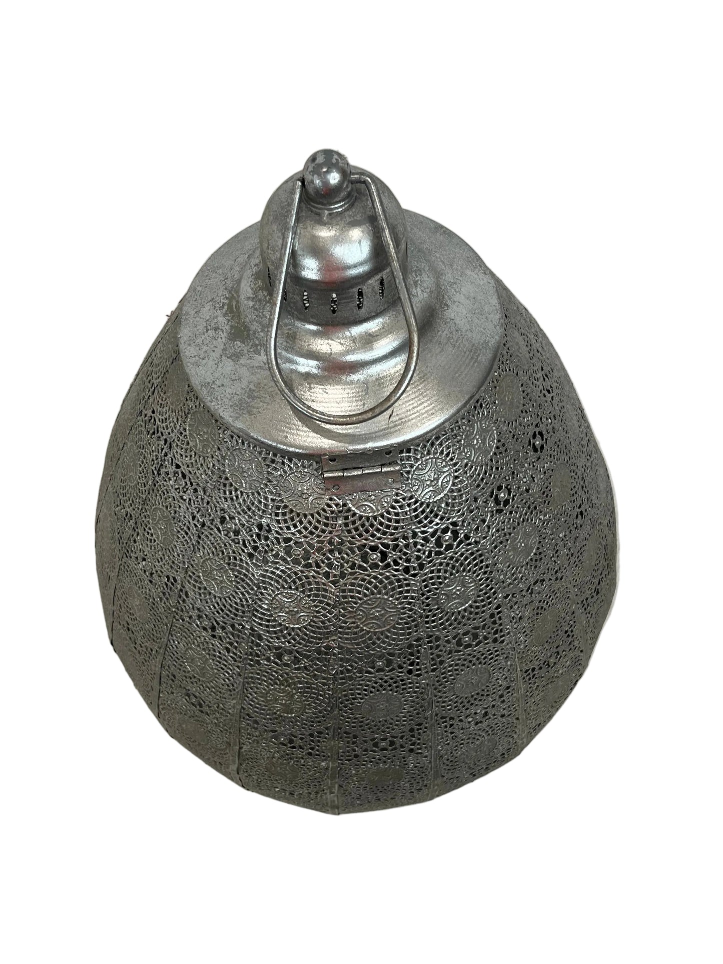 Silver Moroccan Style Table Lamp Lantern (Pre-Loved)