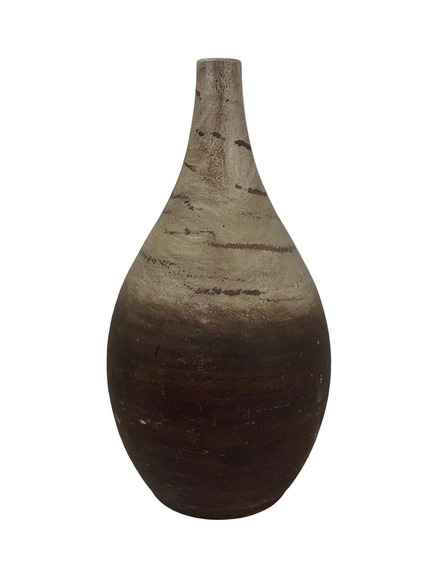 Large Rustic Brown Bottle Vase (Pre-Loved)