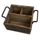 Dark Brown Wooden Engraved Organisation Caddy Box (Pre-Loved)