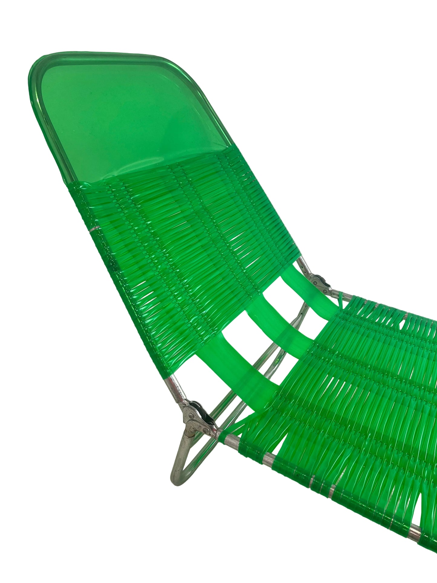 Vintage Jelly Green Fluoro Sun Lounger (Pre-Loved)