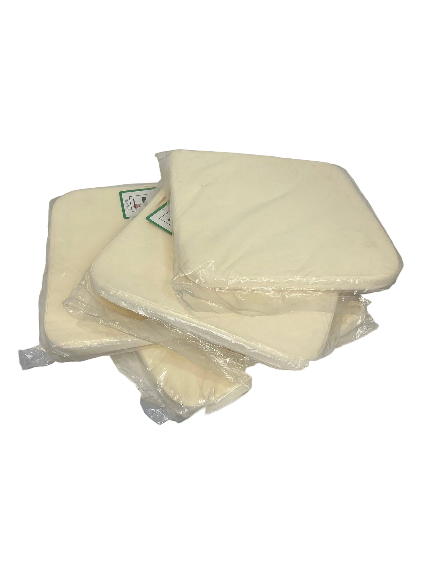 Set Of 4 Cream Seat Chair Cushions (Unused)