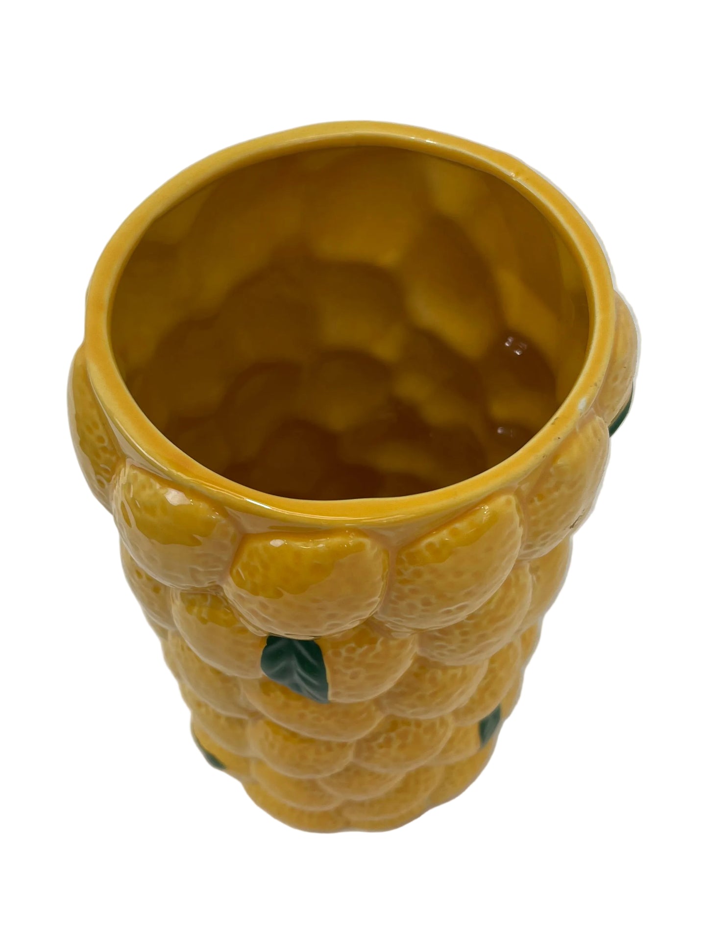 Decorative Yellow Lemon Ceramic Vase (Pre-Loved)