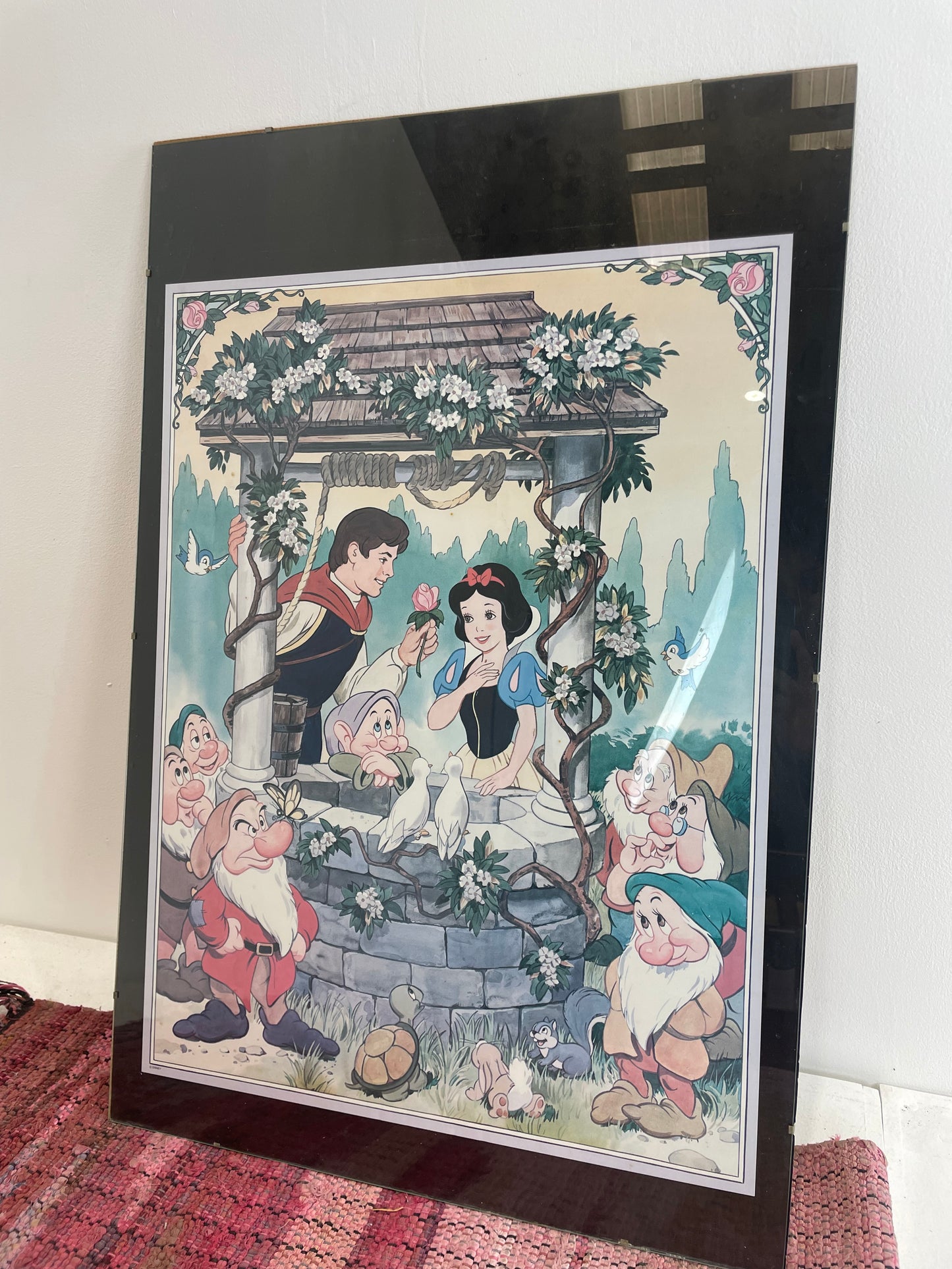 Vintage Disney Snow White, Seven Dwarfs & Prince Charming Print (Pre-loved)