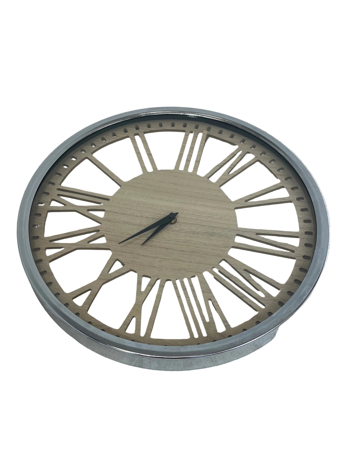 Wooden Metal Frame Wall Clock (Pre-Loved)