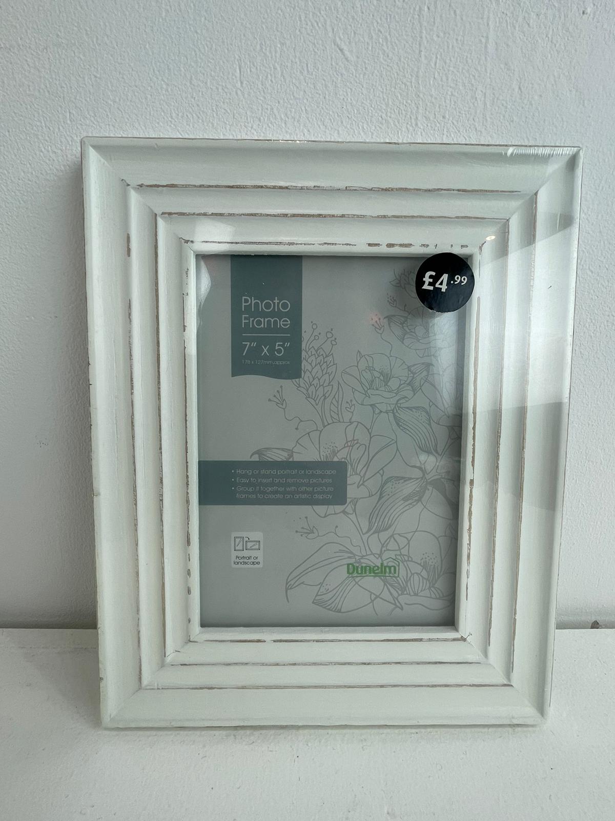 Dunelm White Photo Frame (New)