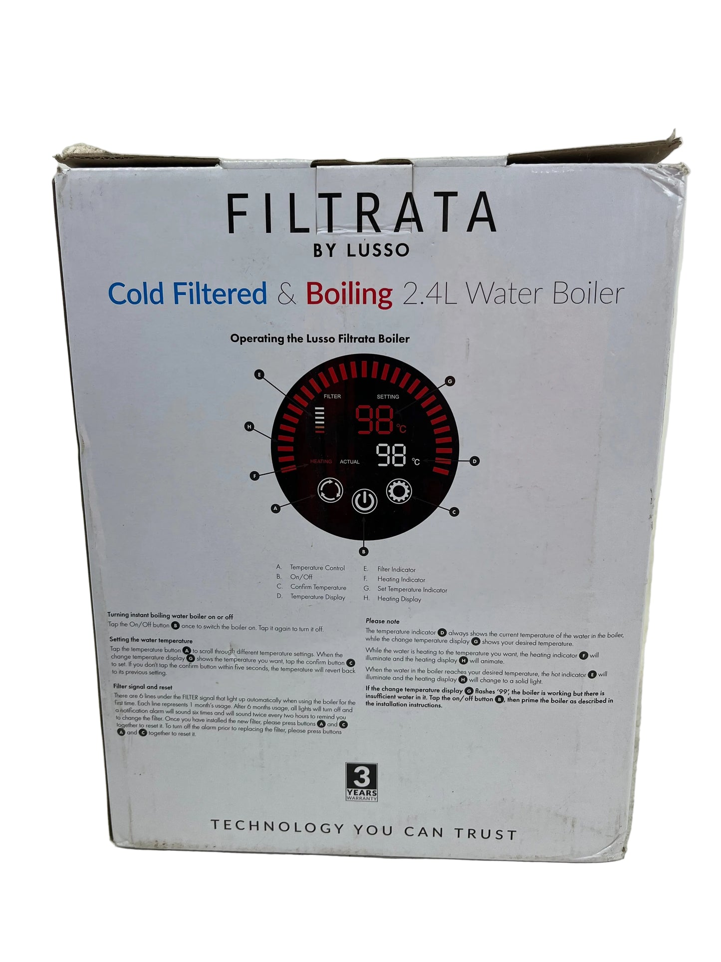 Lusso Filtrata Boiler (New)