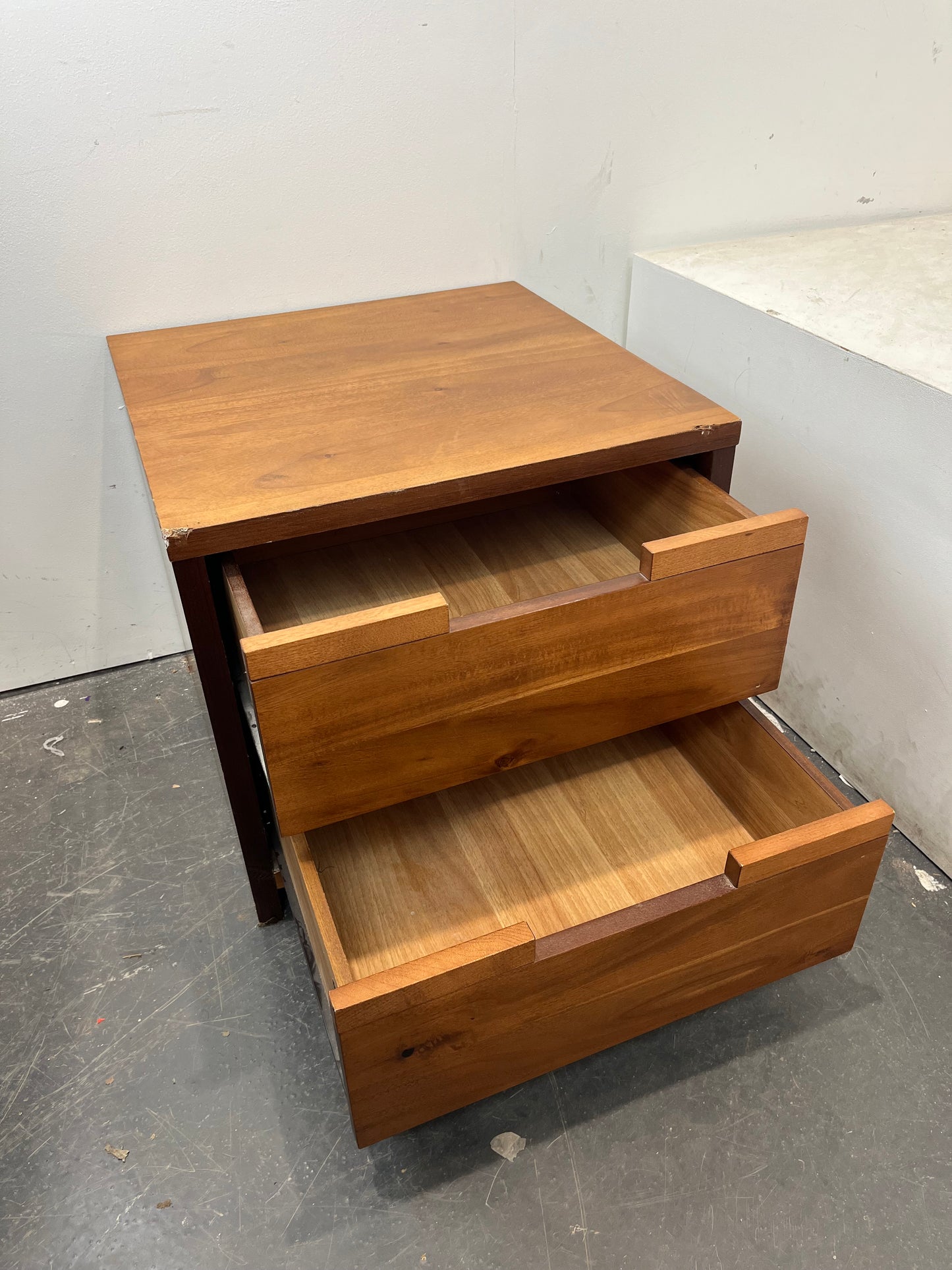 Rustic Two-Drawer Side Table (Pre-Loved)