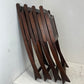 Set Of 4 Dark Brown Solid Wood Folding Chairs (Pre-Loved)