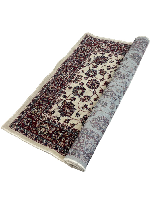 Persian-Style Beige Red Floral Carpet (Pre-Loved)