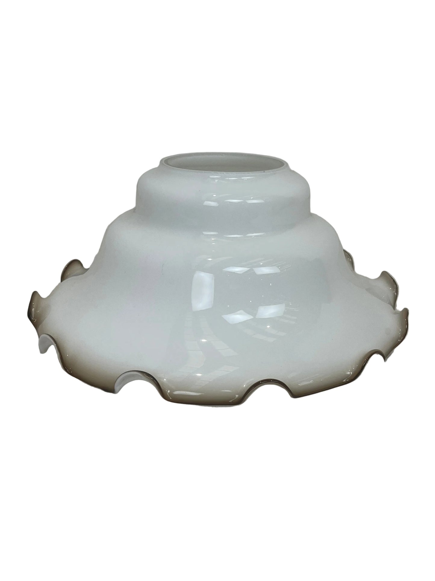 Vintage White Glass Pendant Lampshade (Pre-Loved)