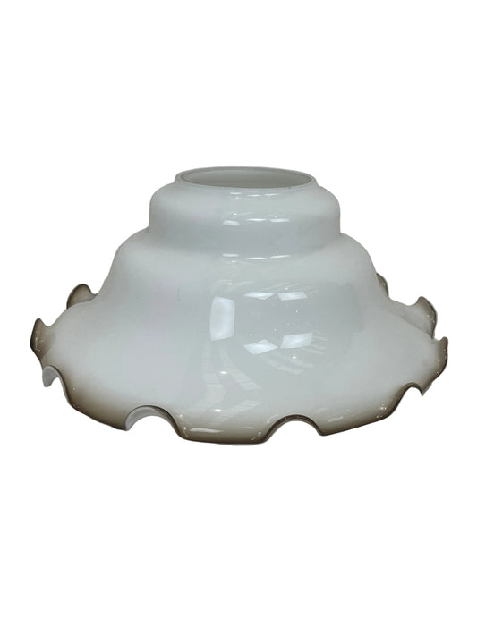 Vintage White Glass Pendant Lampshade (Pre-Loved)