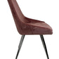 Set Of 4 Modern Dusty Rose Pink Velvet Dining Chairs (Pre-Loved)