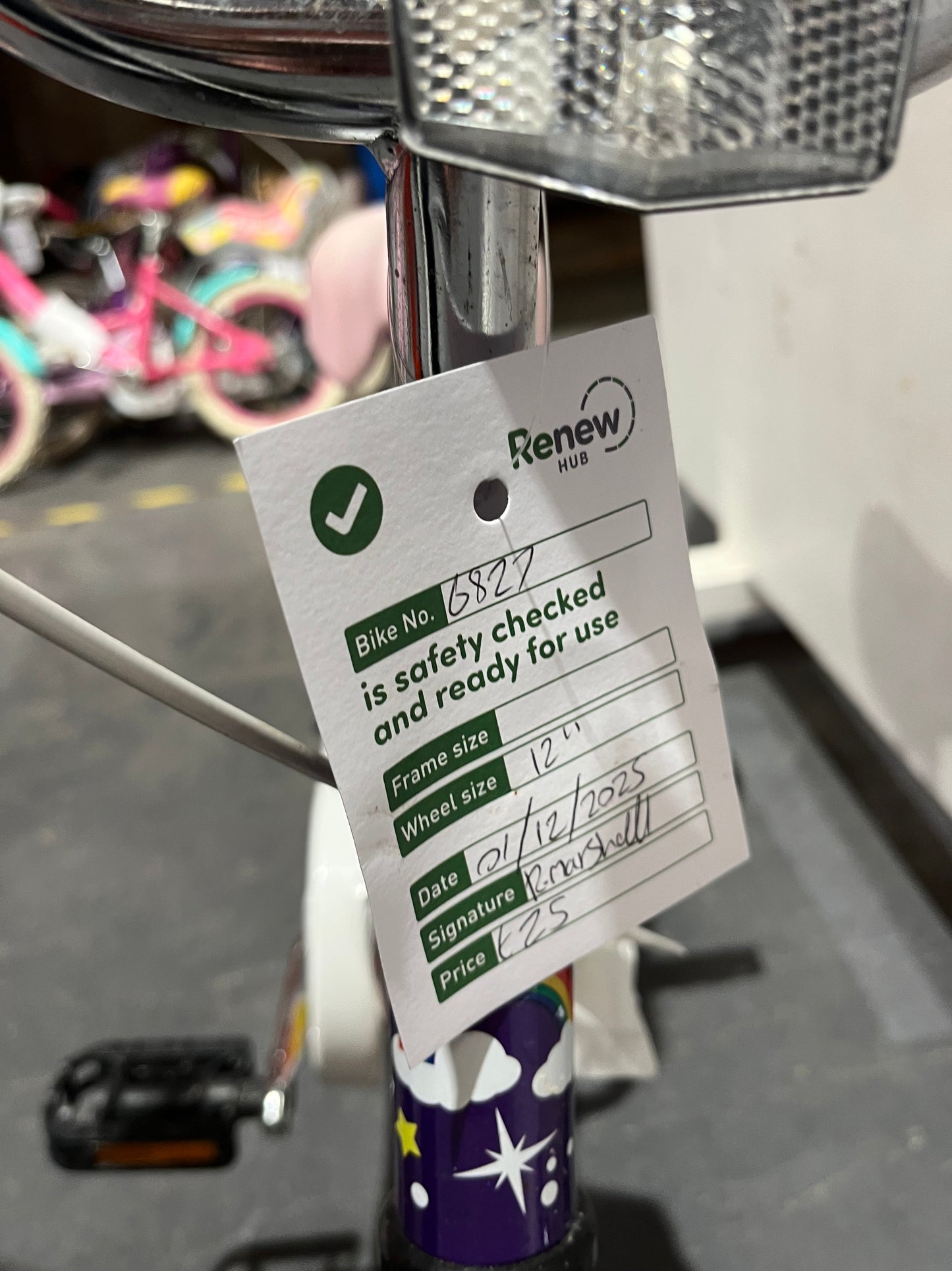 Purple Rainbow 12” Children’s Bike (Pre-Loved)