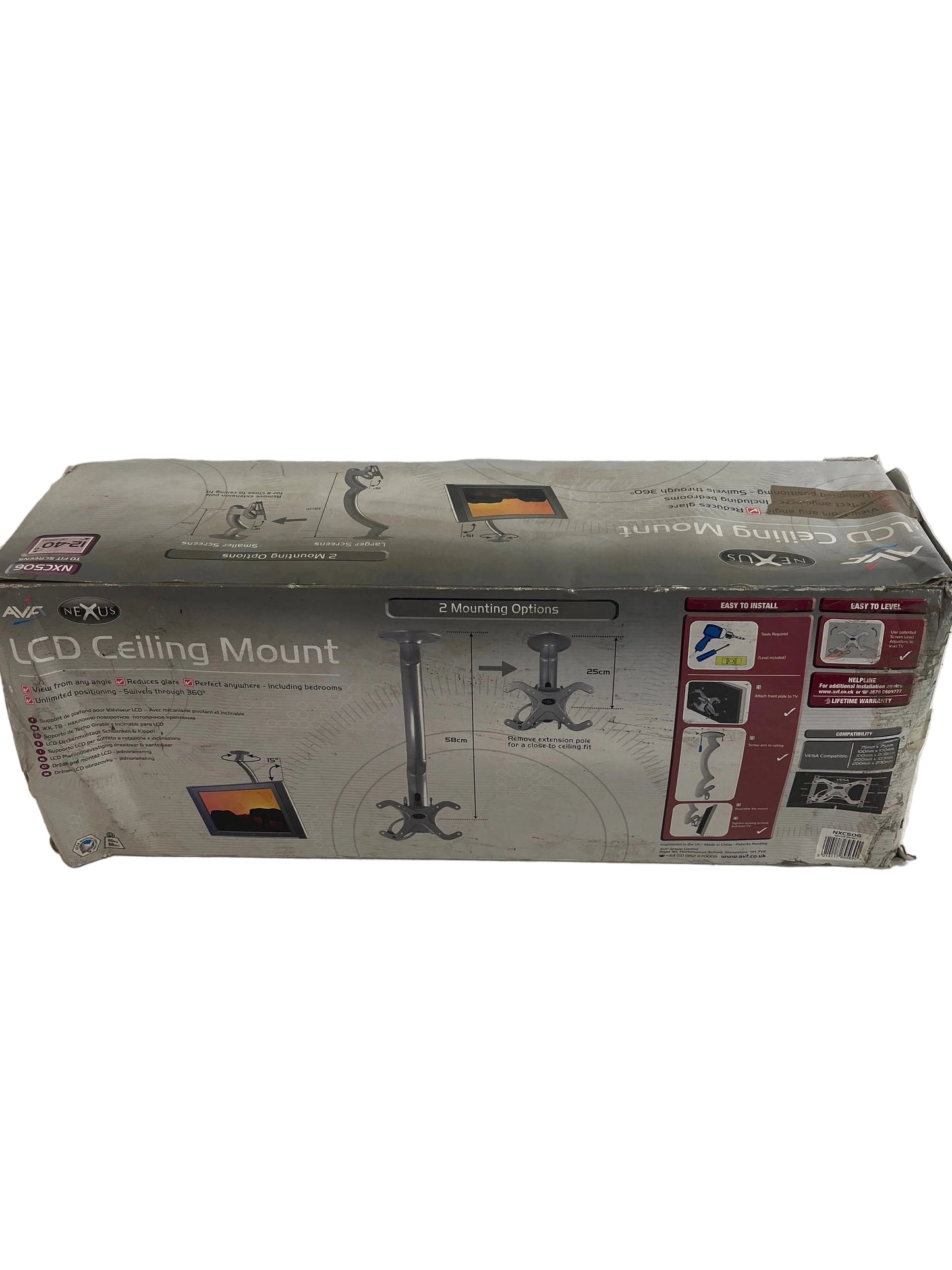 AVF Nexus Silver LCD Ceiling Mount (Pre-Loved)